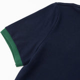 Side profile of Polo cotton polo shirt with logo-detail design