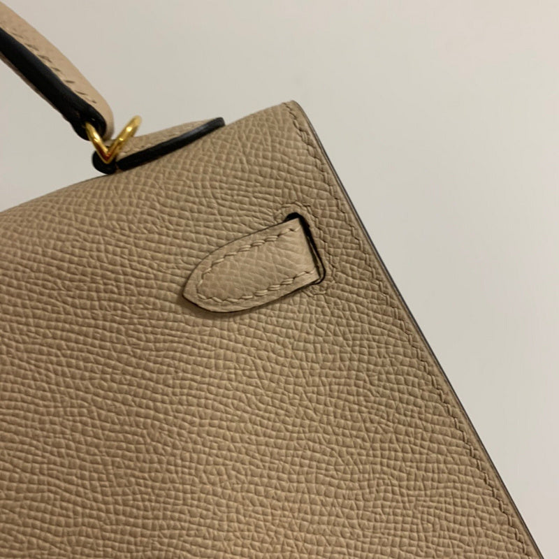 Side view of smart structured handbag