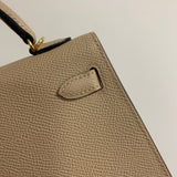 Side view of smart structured handbag