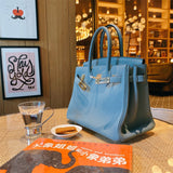 Side view of versatile structured handbag