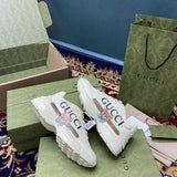 Gucci clean off-white luxury sneakers view 7 bold athletic profile