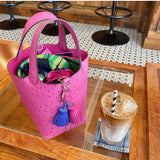 Close-up detail of smart bag design