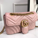 Front view of classic refined women's handbag – women's statement bag