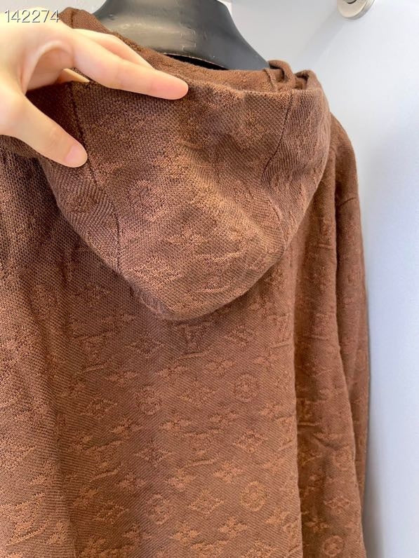 Close-up detail shot of Louis Vuitton luxury clothing with streetwear-inspired cut