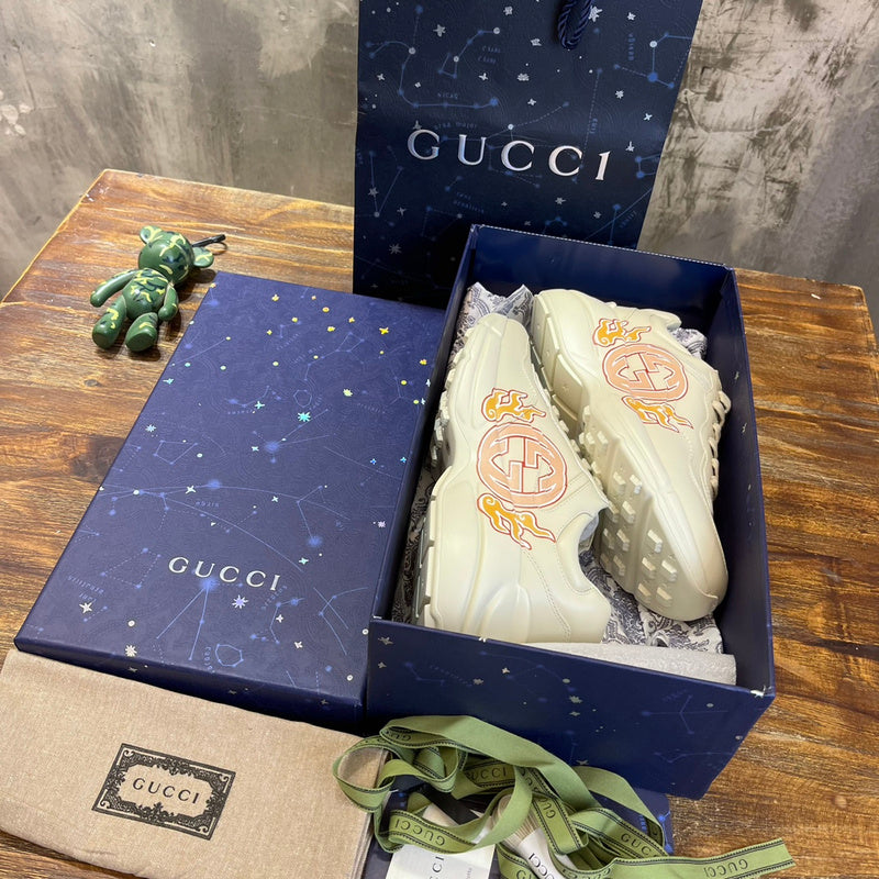 Gucci bold contrast luxury sneakers view 6 sleek tonal finish