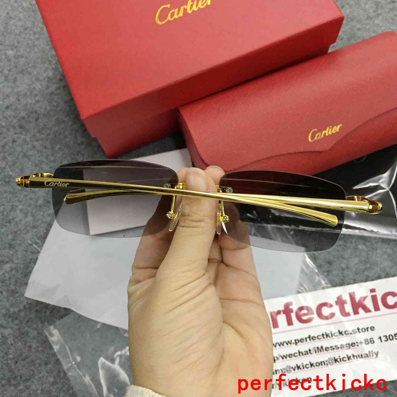 Angled view of Cartier unisex sunglasses