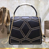 Structured Vegan Leather Handbag - Understated Luxury Look | Women's Fashion Handbag #1790 - side angle view (image 2) of designer-inspired handbag