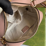Side profile of modern signature women's handbag – women's designer-style accessory