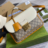 Handle and strap detail of signature polished women's handbag – women's premium purse