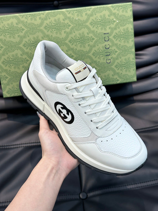 Gucci muted earth tones luxury sneakers view 7 heritage-inspired look