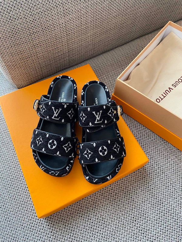 Louis Vuitton shoes Style 391 - close-up of statement logo accent