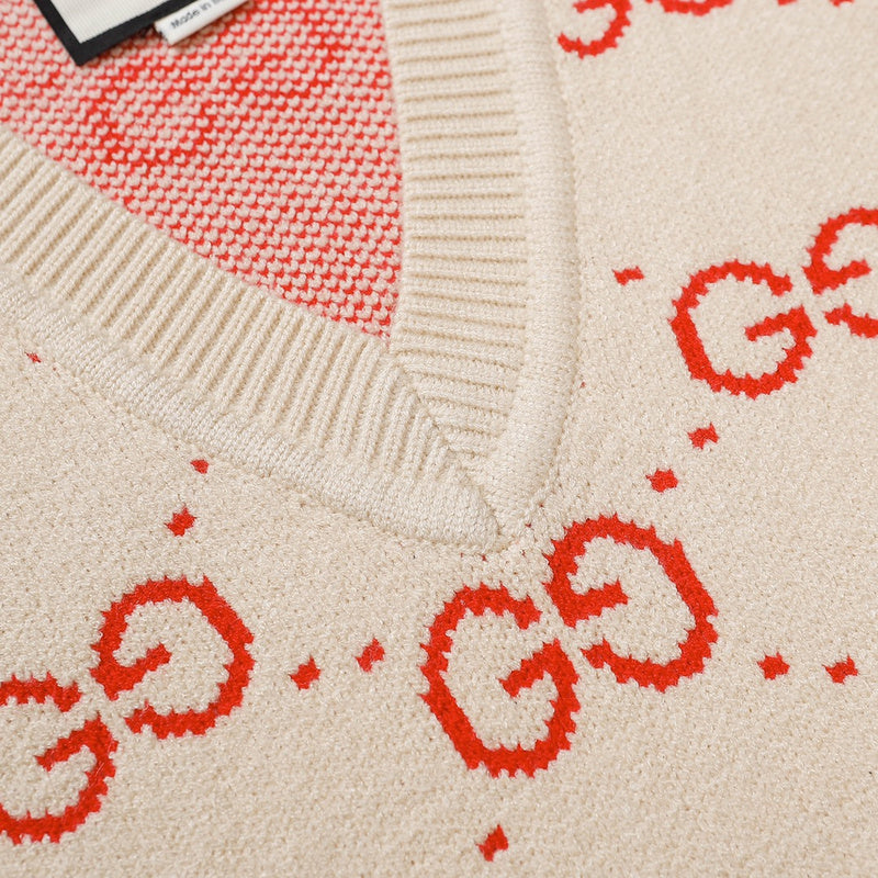 Close-up detail shot of Gucci luxury clothing with relaxed-fit cut