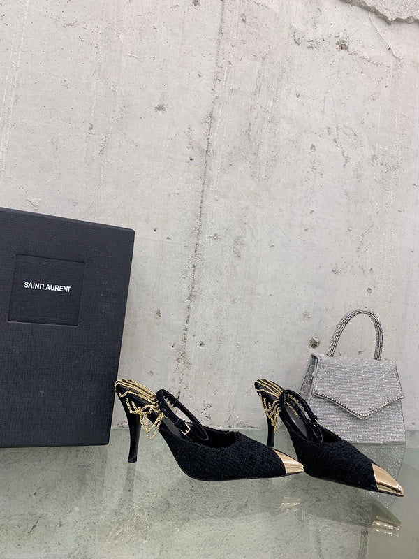 Saint Laurent luxury shoes close-up — premium authentic designer style