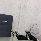Close-up of Saint Laurent shoes craftsmanship