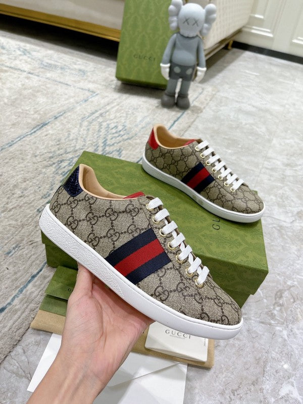 Gucci neutral cream luxury sneakers view 6 sleek tonal finish