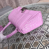 Back view of everyday-luxe statement women's handbag – women's statement bag