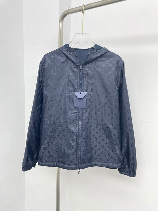 Close-up detail shot of Louis Vuitton luxury clothing with tailored silhouette