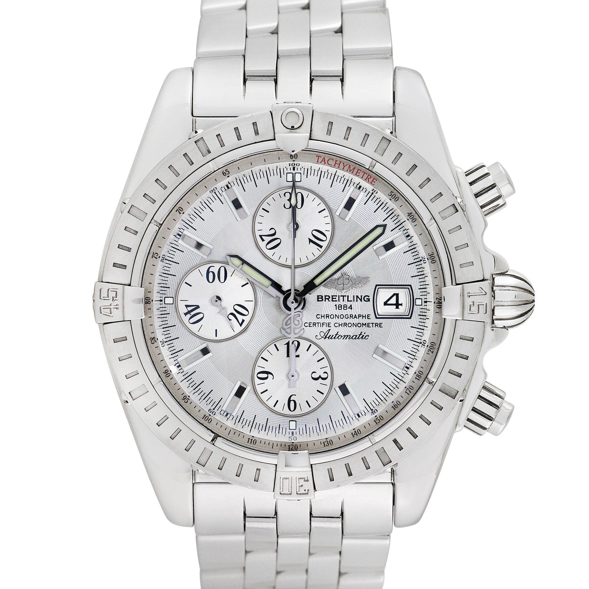 Side view of Breitling men's watch