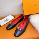 Hermes shoes Style 401 - front view, iconic logo design