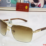 Close-up detail view of Cartier unisex sunglasses