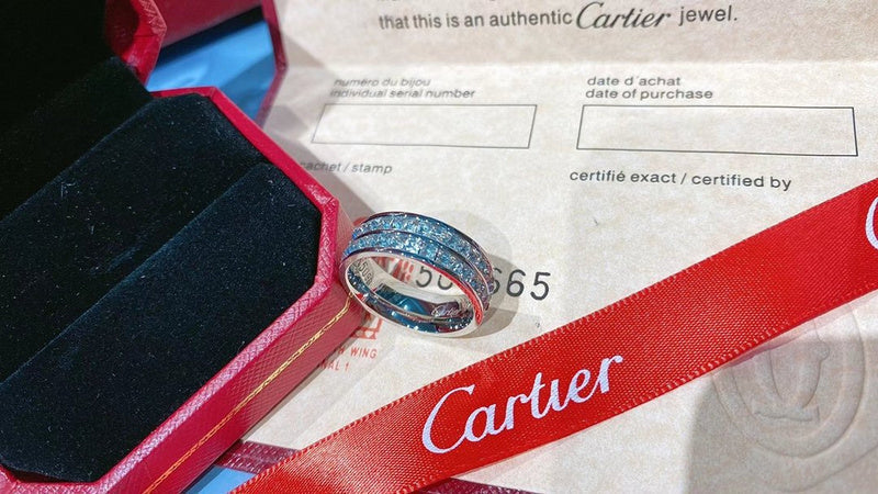 Side view of Cartier unisex jewelry piece