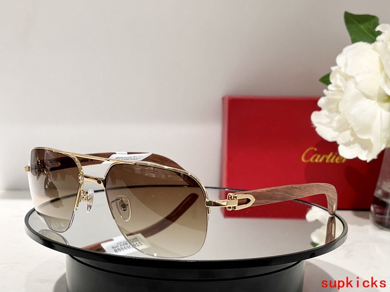 Angled view of Cartier unisex sunglasses