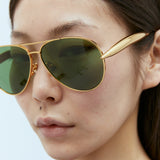 Bottega Veneta premium sunglasses detail and craftsmanship close-up