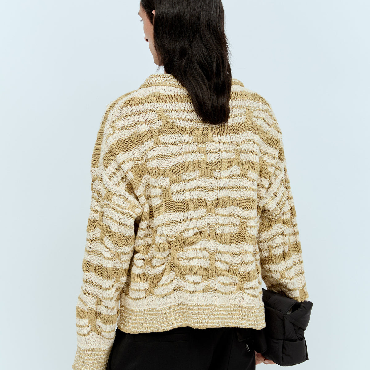 Close-up of Bottega Veneta sweaters & pullovers hardware and fine stitching