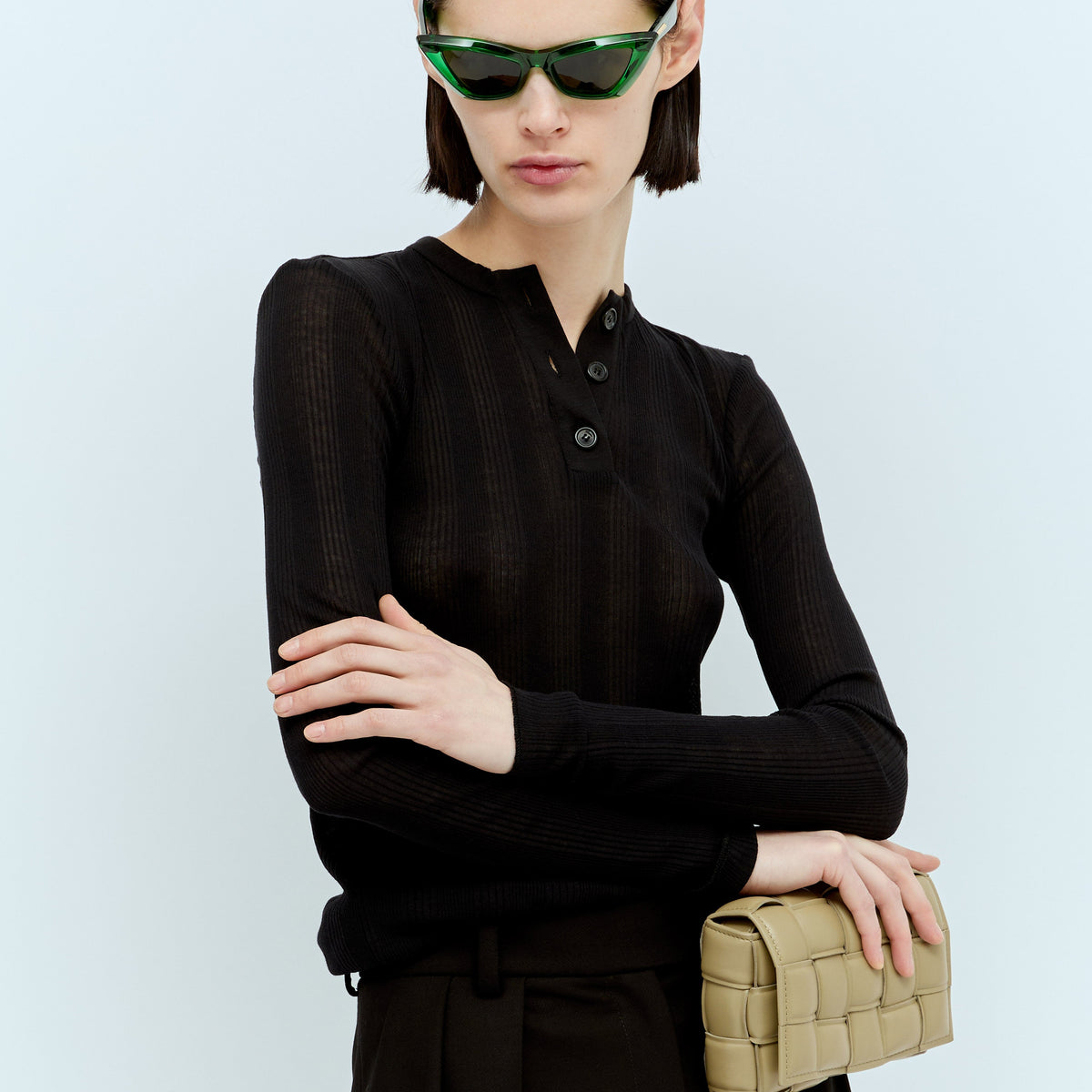 Bottega Veneta sunglasses side profile designer luxury fashion