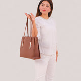 Ziva's Charm shoulder bag – side angle view (one versatile size)