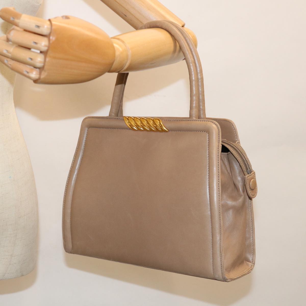Balenciaga Hand Bag Leather Beige | Designer Luxury Handbag