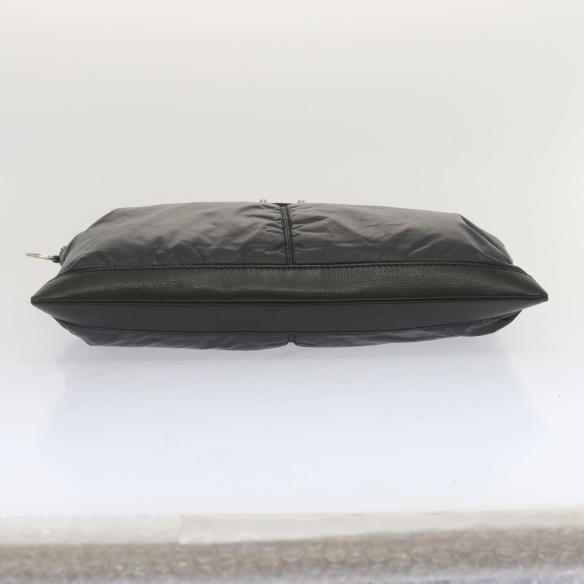 Balenciaga Clutch Bag Leather Nylon Black 273023 — Designer Clutch Bag