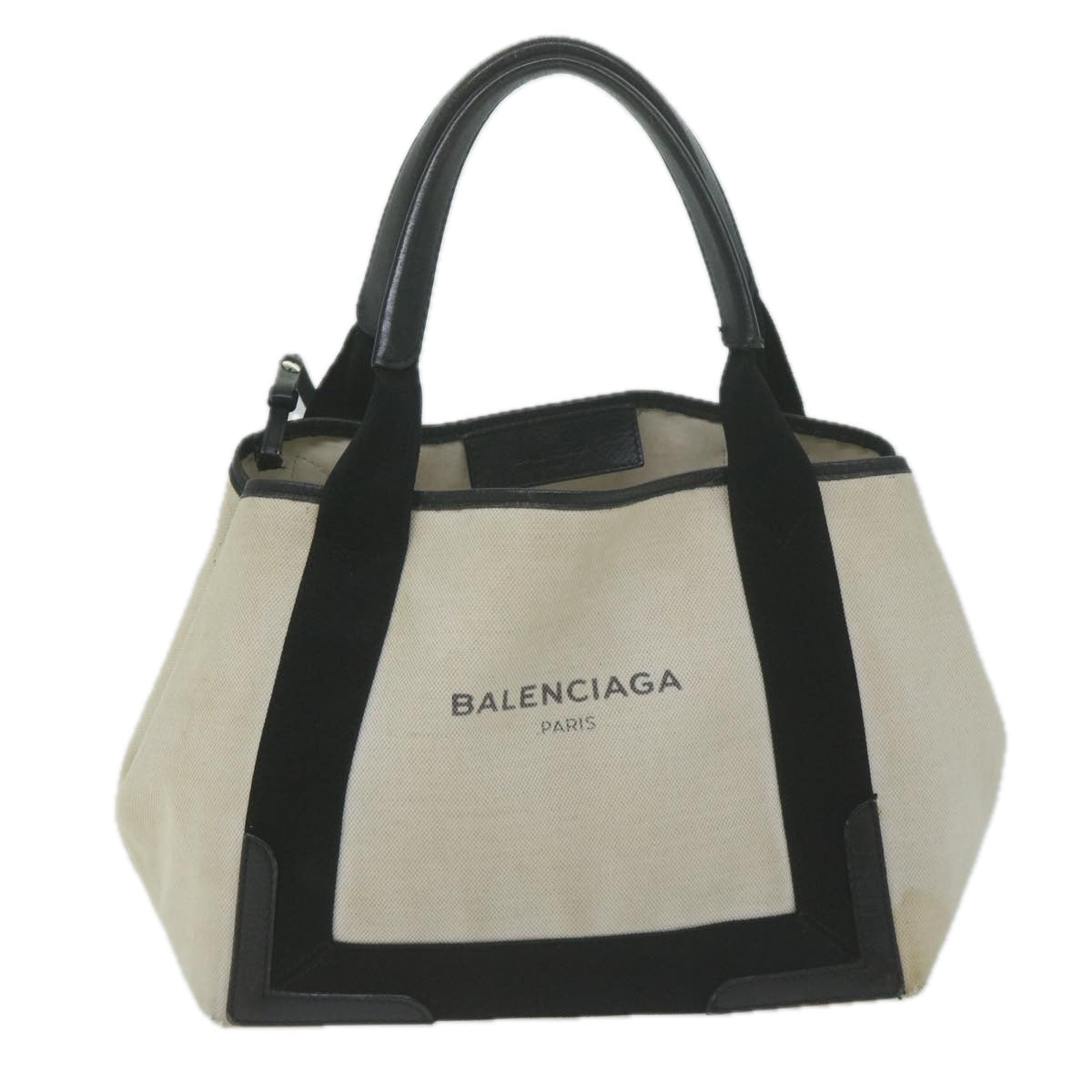 Balenciaga Tote Bag Canvas White Black 339933 — Premium Leather Tote