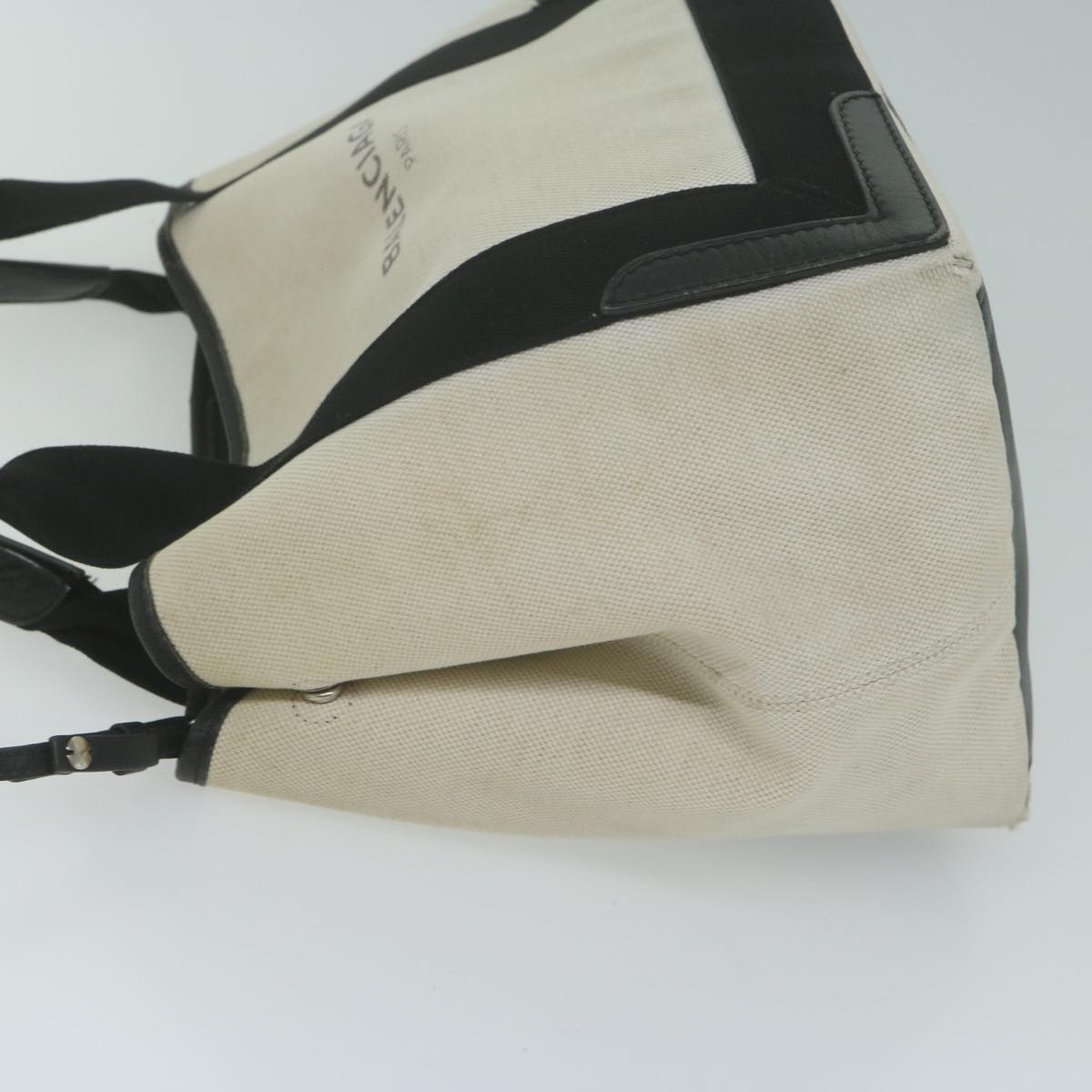 Balenciaga Tote Bag Canvas White Black 339933 — Premium Leather Tote
