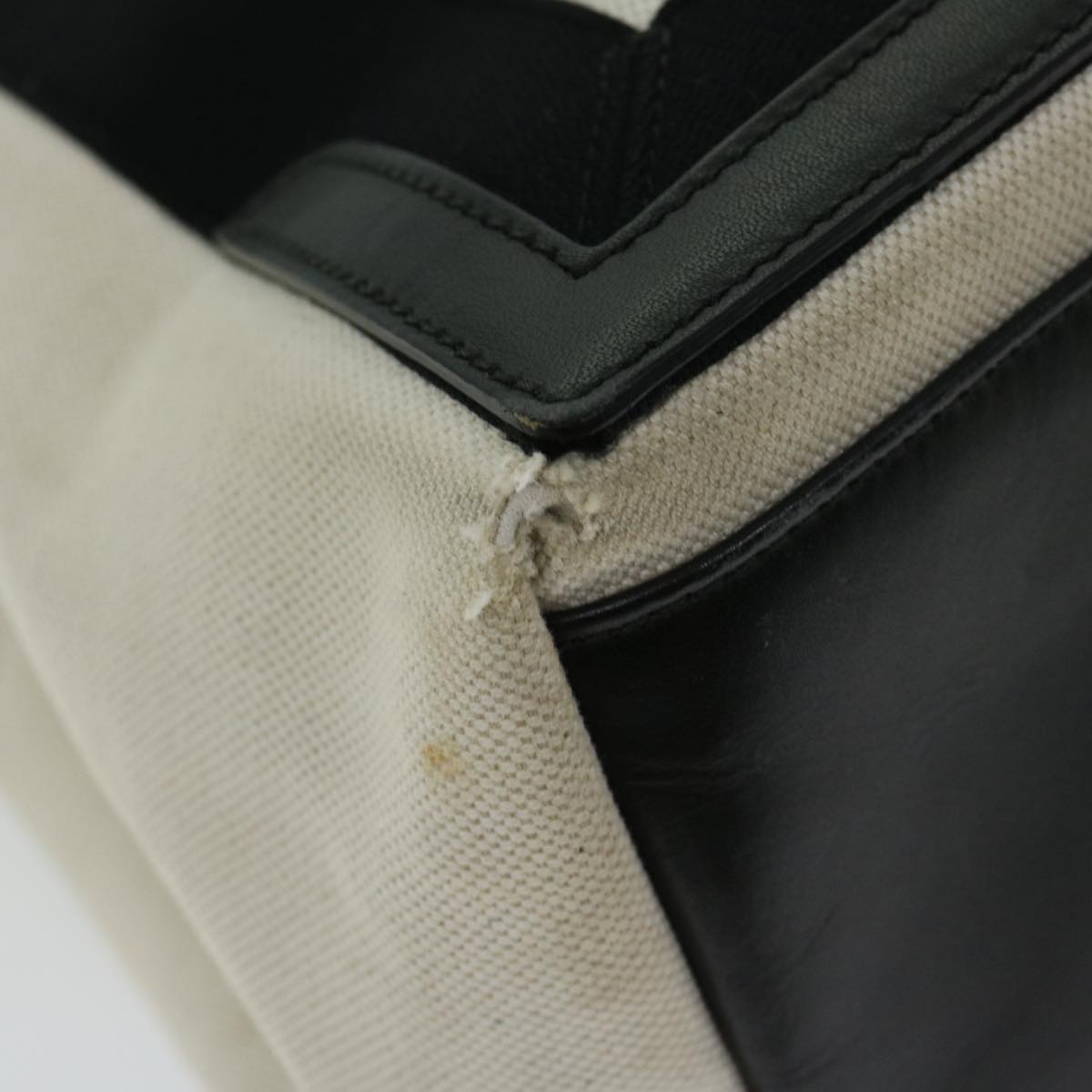 Balenciaga Hand Bag Canvas White Black | Designer Luxury Handbag