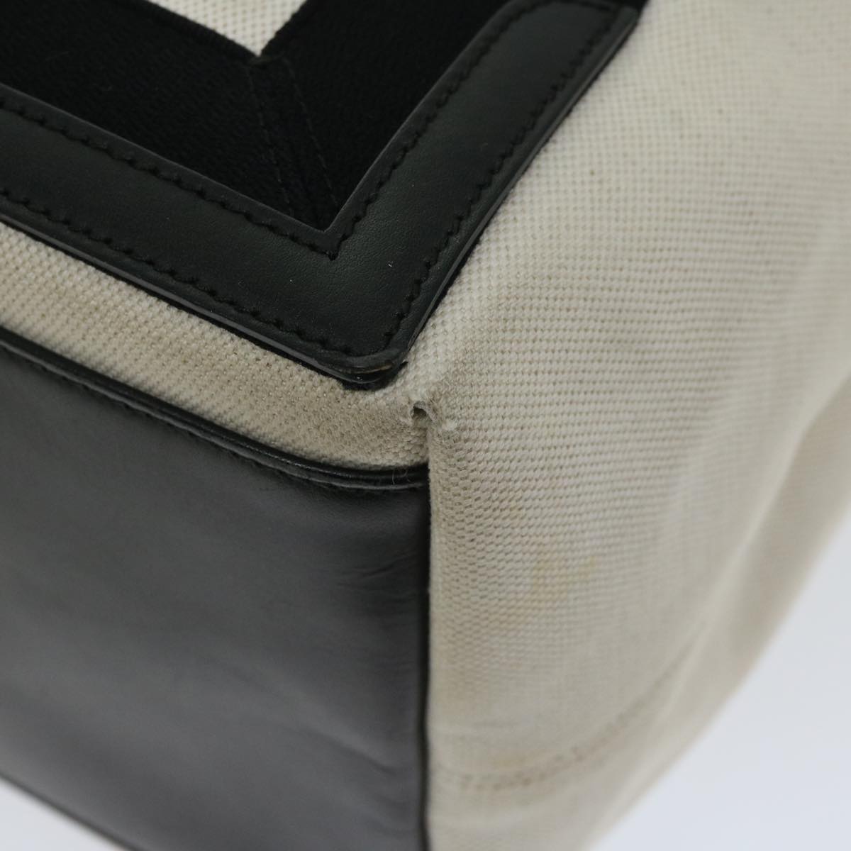 Balenciaga Hand Bag Canvas White Black | Designer Luxury Handbag