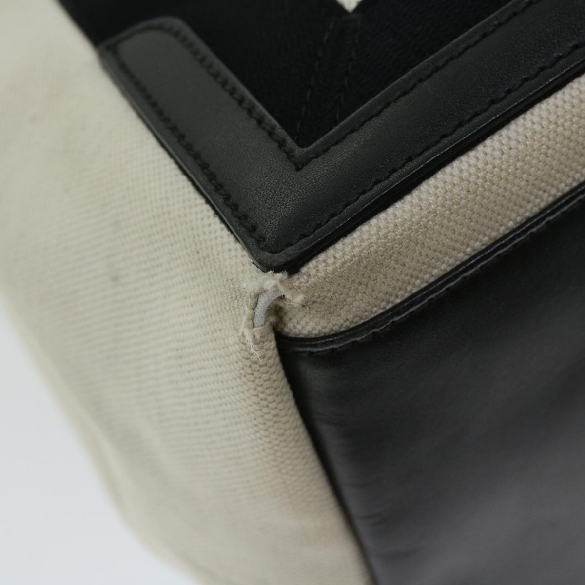 Balenciaga Hand Bag Canvas White Black | Designer Luxury Handbag