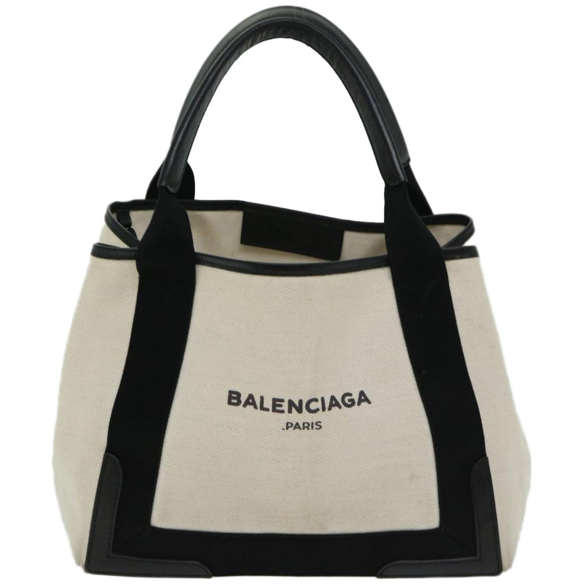 Balenciaga Hand Bag Canvas White Black | Designer Luxury Handbag