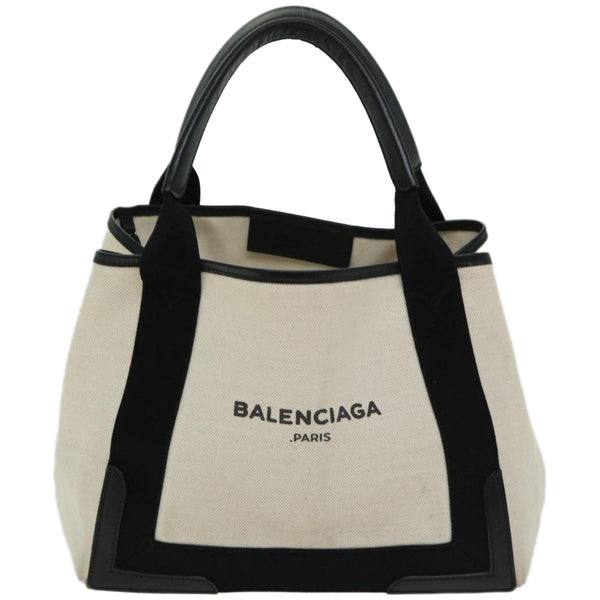 Balenciaga Hand Bag Canvas White Black | Designer Luxury Handbag