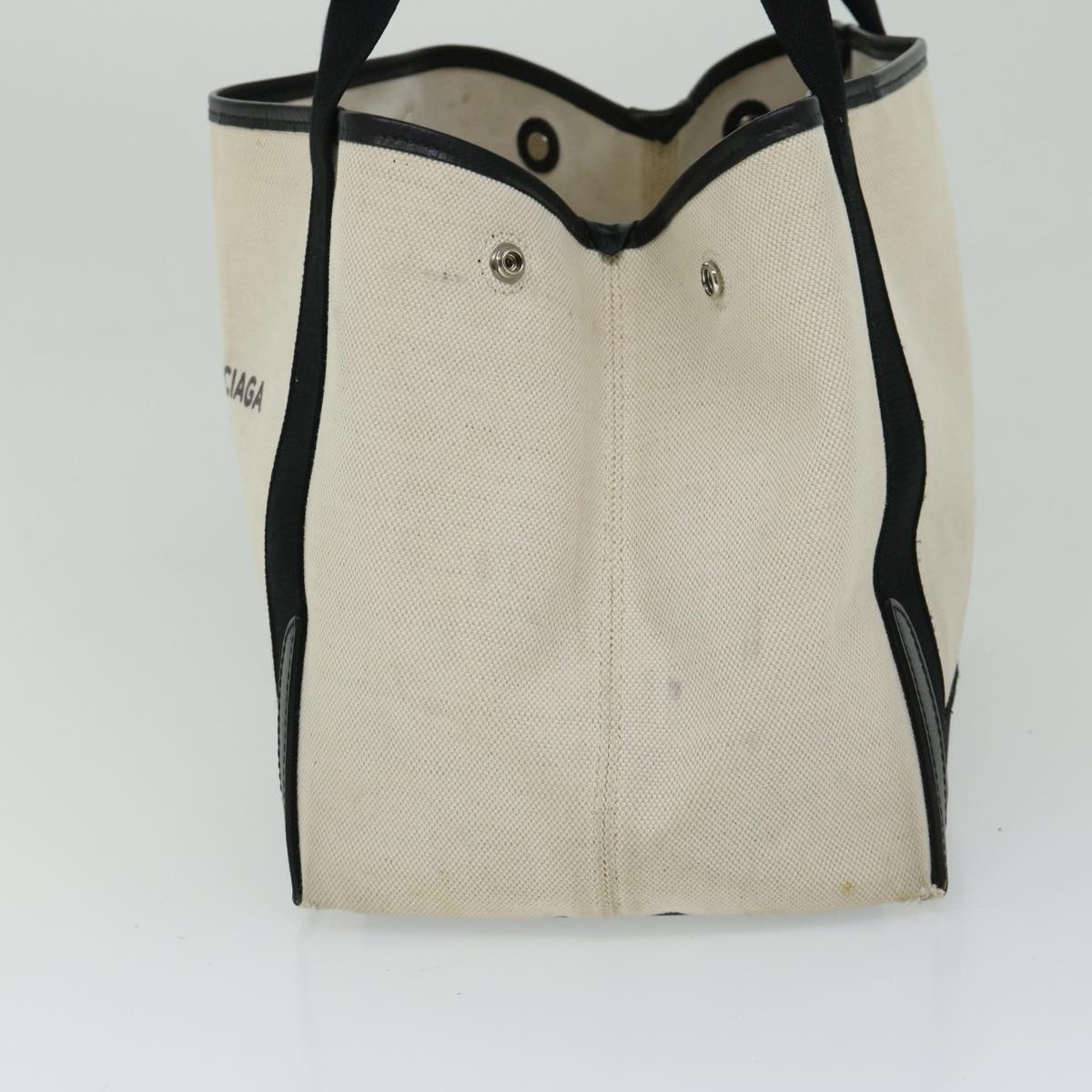 Balenciaga Hand Bag Canvas White Black | Designer Luxury Handbag