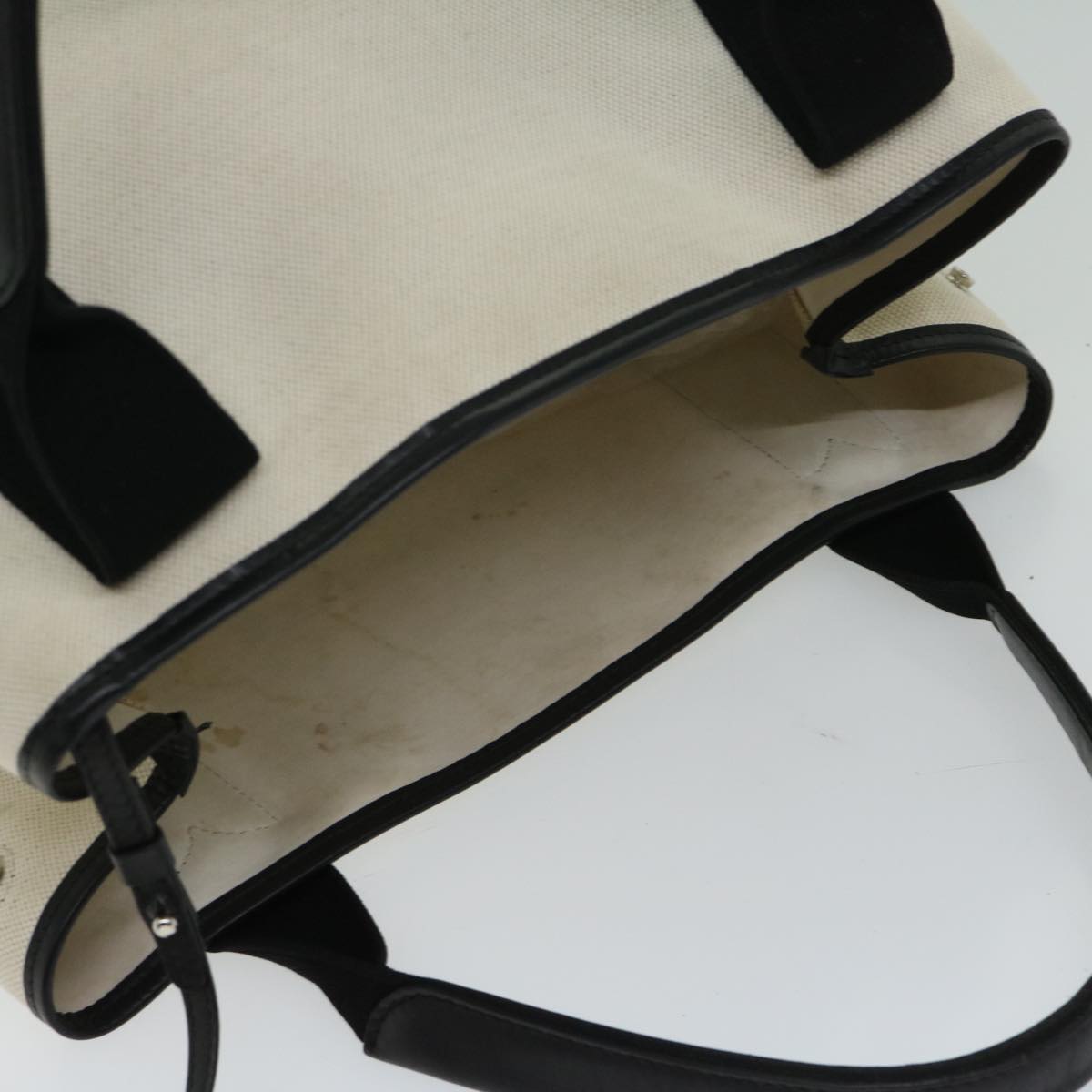 Balenciaga Hand Bag Canvas White Black | Designer Luxury Handbag
