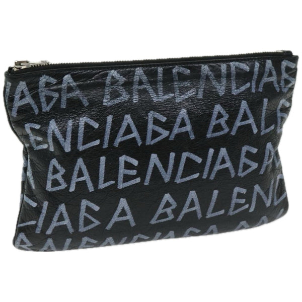 Balenciaga Clutch Bag Leather Black 535532 — Designer Clutch Bag