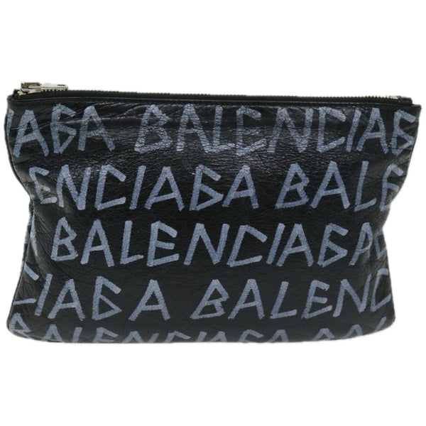 Balenciaga Clutch Bag Leather Black 535532 — Designer Clutch Bag