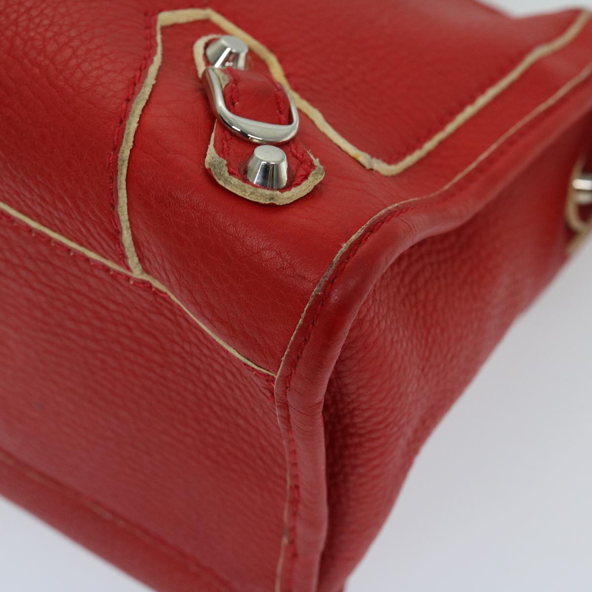 Balenciaga City Hand Bag Leather 2way Red 115748 | Designer Luxury Handbag