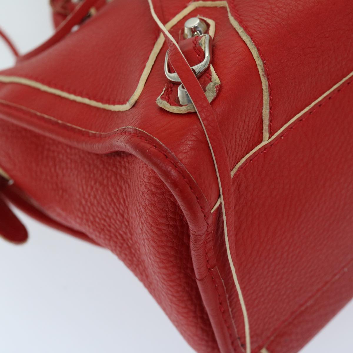 Balenciaga City Hand Bag Leather 2way Red 115748 | Designer Luxury Handbag