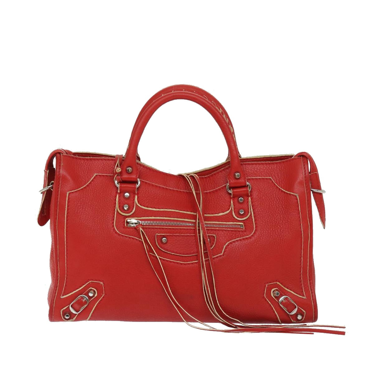 Balenciaga City Hand Bag Leather 2way Red 115748 | Designer Luxury Handbag