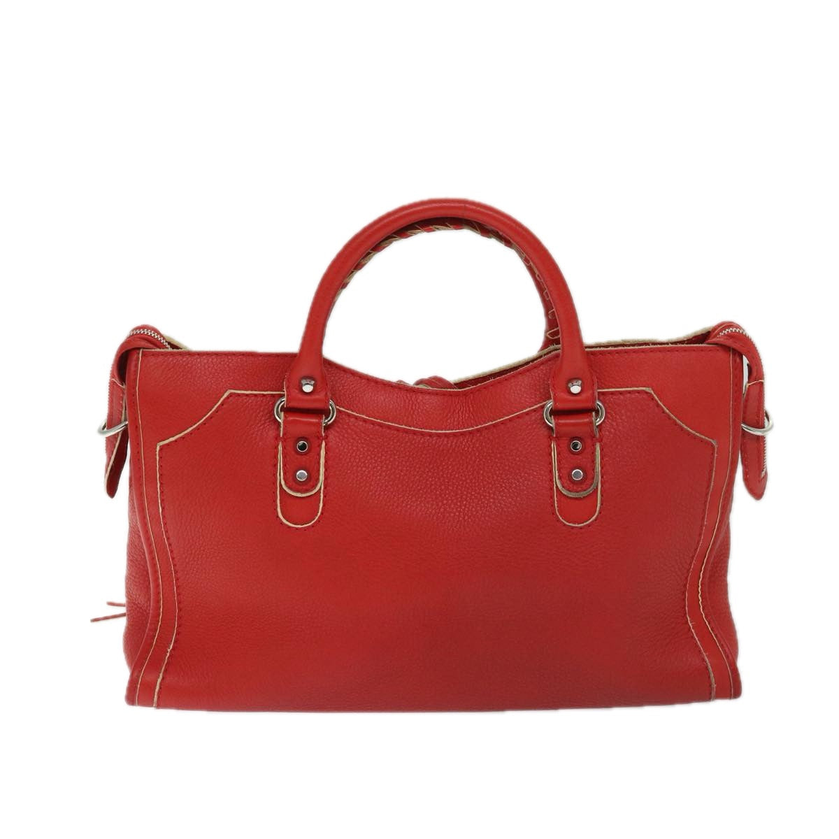 Balenciaga City Hand Bag Leather 2way Red 115748 | Designer Luxury Handbag