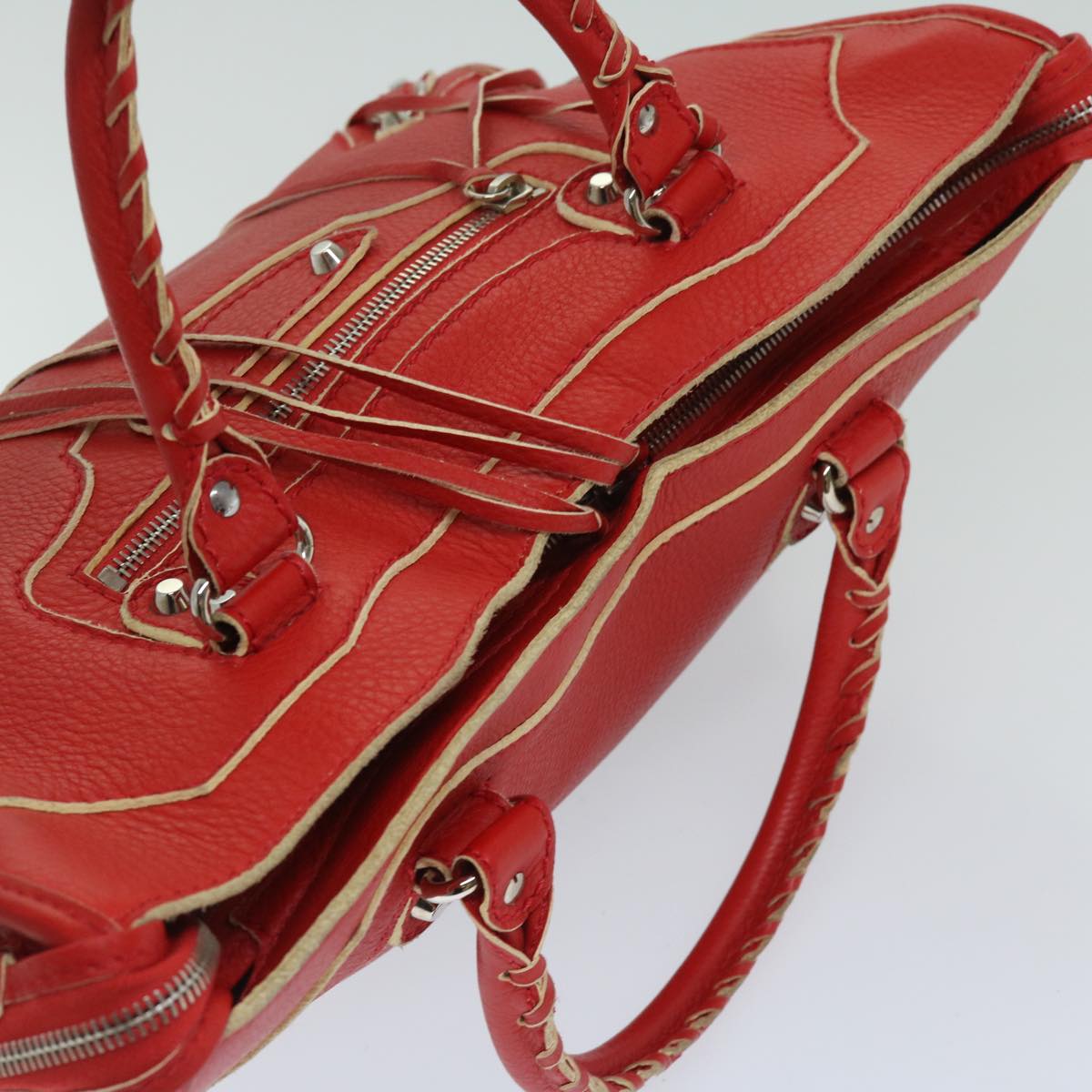 Balenciaga City Hand Bag Leather 2way Red 115748 | Designer Luxury Handbag
