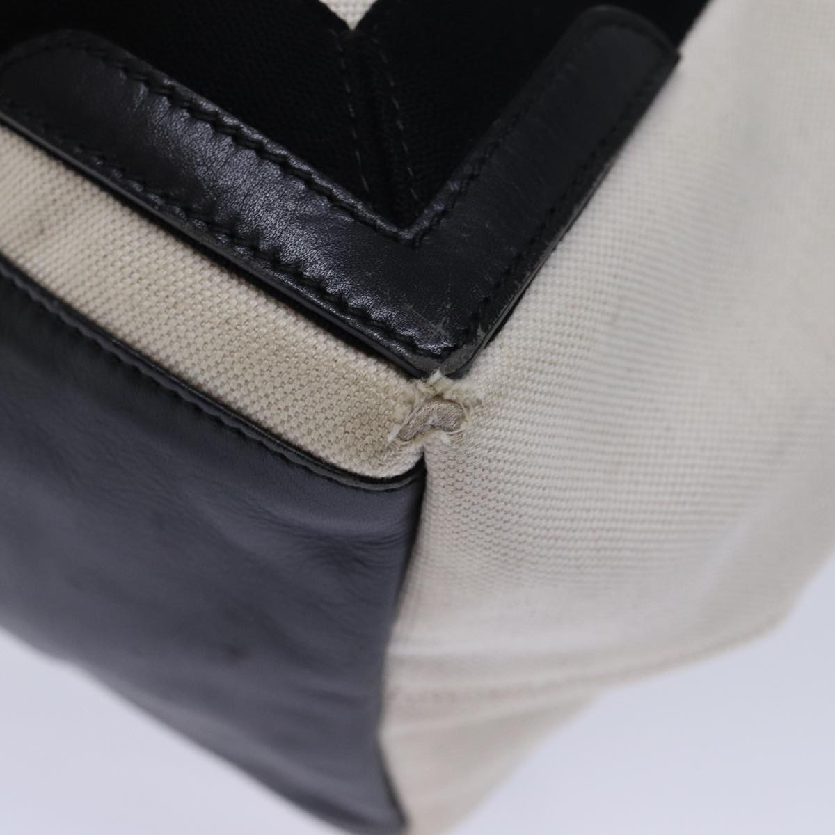 Balenciaga Cabas S Hand Bag Canvas White Black | Luxury Canvas Tote Bag