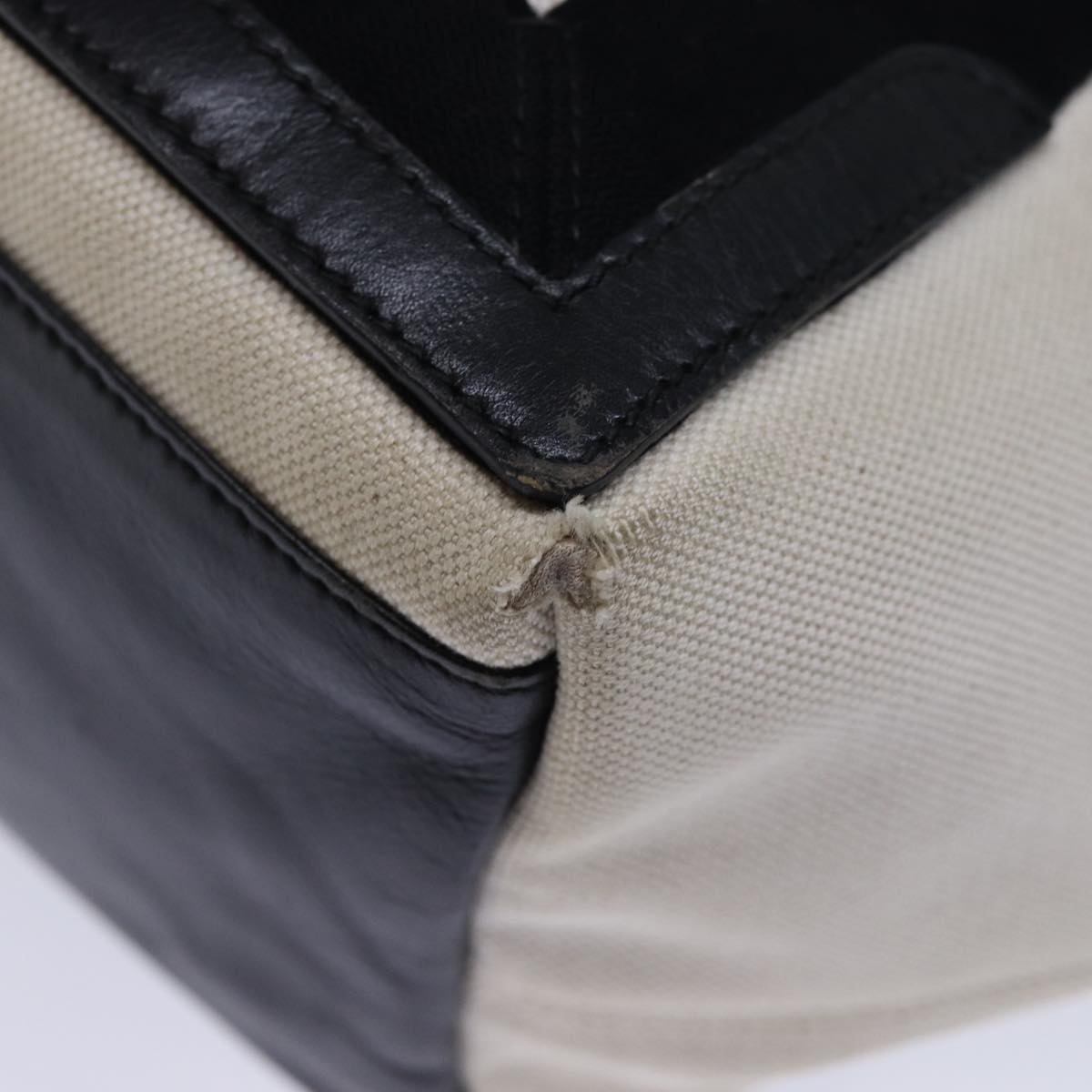 Balenciaga Cabas S Hand Bag Canvas White Black | Luxury Canvas Tote Bag